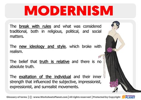 What are 5 characteristics of modernism?