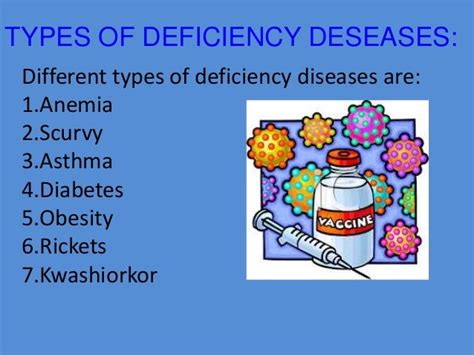 What are 5 examples of deficiency?