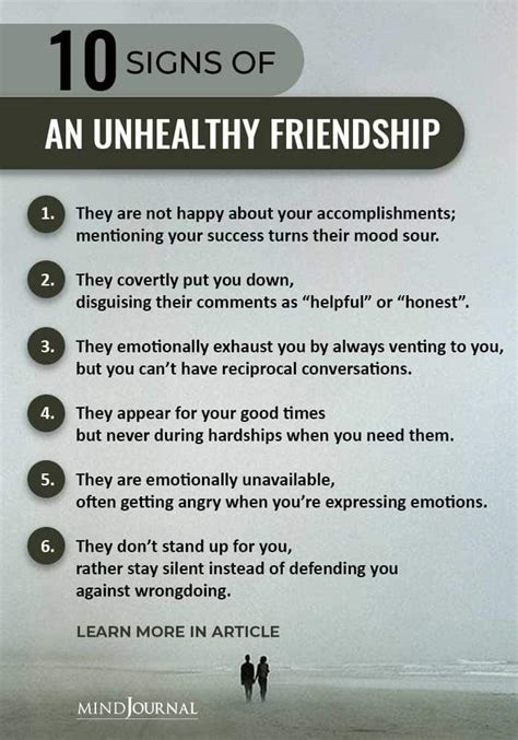 What are 5 signs of a toxic friendship?