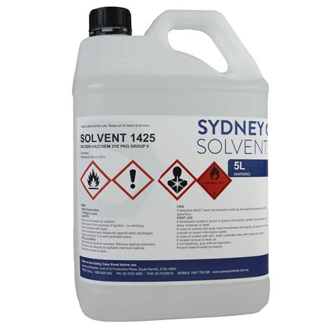 What are 5 solvents?