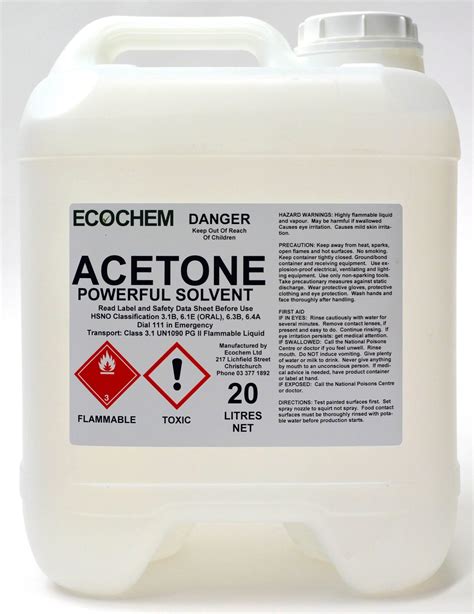 What are 5 uses of acetone?