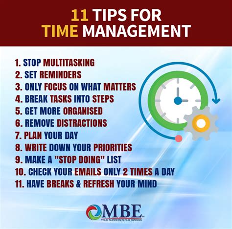 What are 5 ways to manage your time?