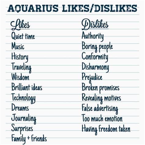 What are Aquarius dislikes?