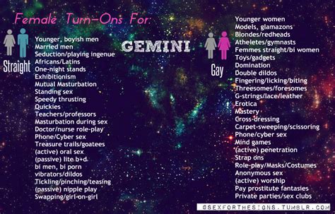 What are Gemini turn ons?