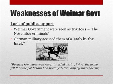 What are Germany's weaknesses?
