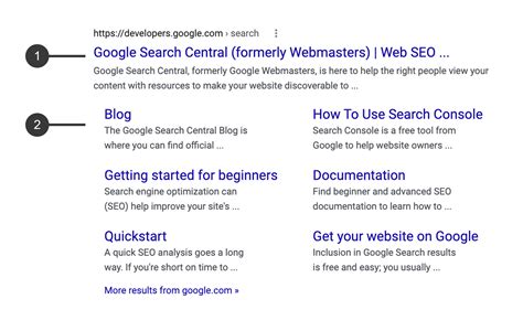 What are Google search sitelinks?