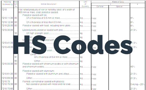 What are HS codes for international shipping?