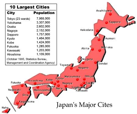What are Japan's 3 largest cities?