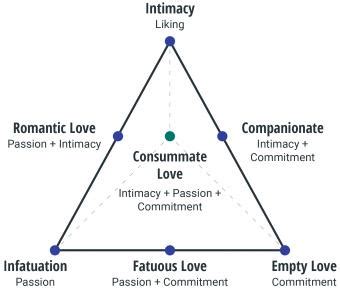 What are Sternberg's 7 types of love?