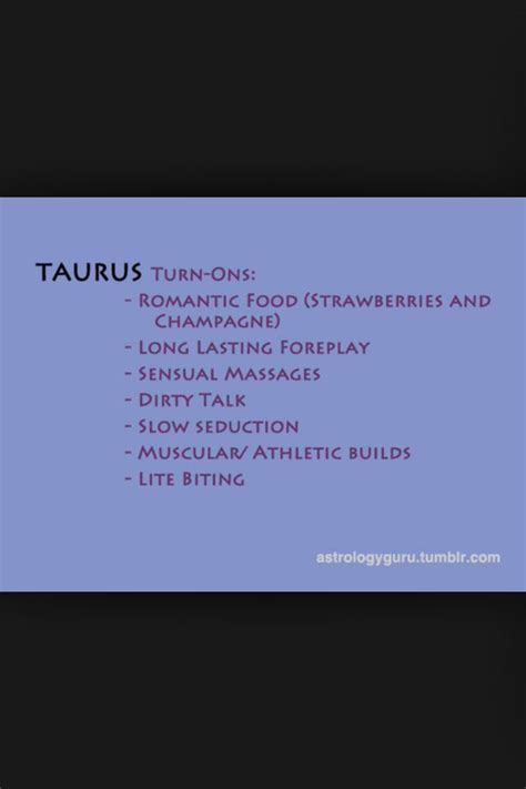What are Taurus secret turn ons?