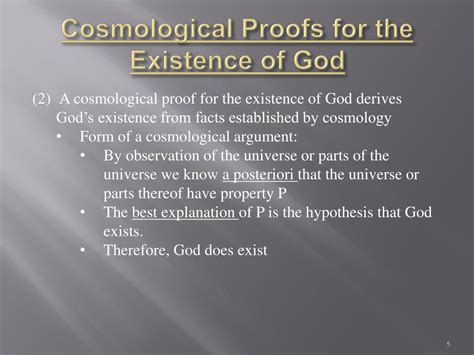 What are cosmological proofs of God?