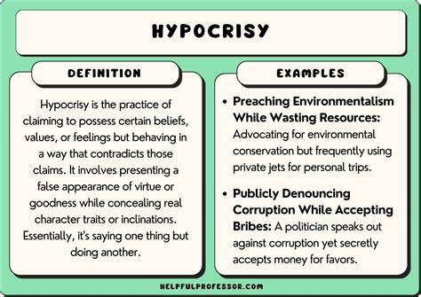 What are examples of hypocrisy in society?