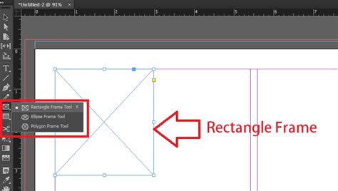 What are frames in InDesign?