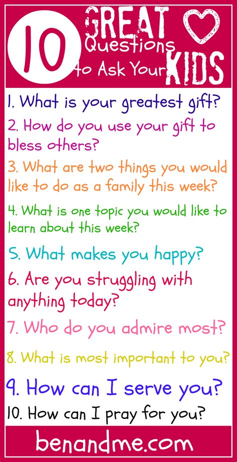 What are good questions to ask a kid?