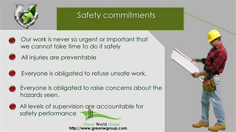 What are good safety commitments?