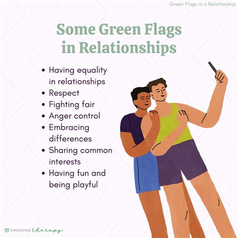 What are green flags in a man?