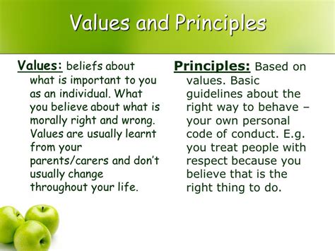 What are ideals and principles?