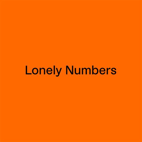 What are lonely numbers?