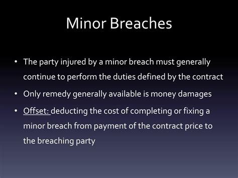 What are major and minor breaches?