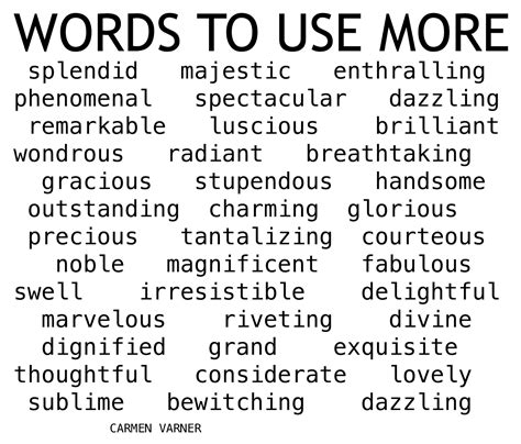 What are nice words?