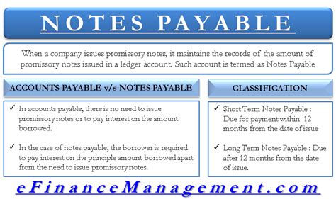 What are notes payable in accounting?