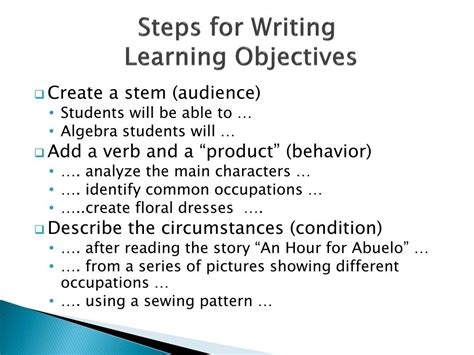 What are objective writing skills?