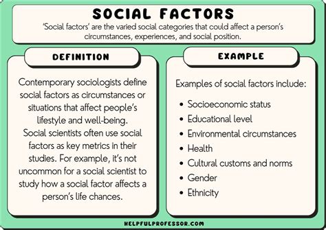 What are personal and social factors?
