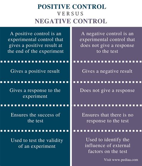 What are positive vs negative controls?