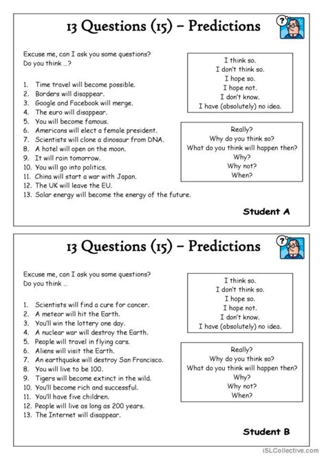 What are prediction questions for books?