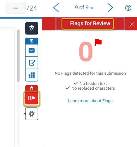 What are red flags in Turnitin?