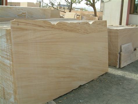 What are sandstone slabs used for?