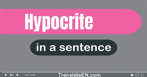 What are sentences for hypocritical?