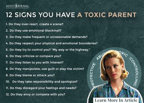 What are signs of toxic parents?