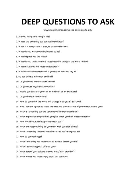 What are some deep dark questions?