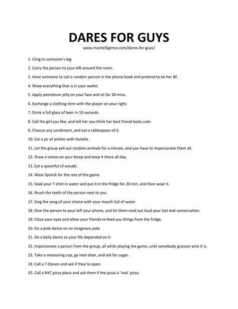 What are some juicy dares to ask a guy?