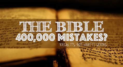 What are some mistakes in the Bible?