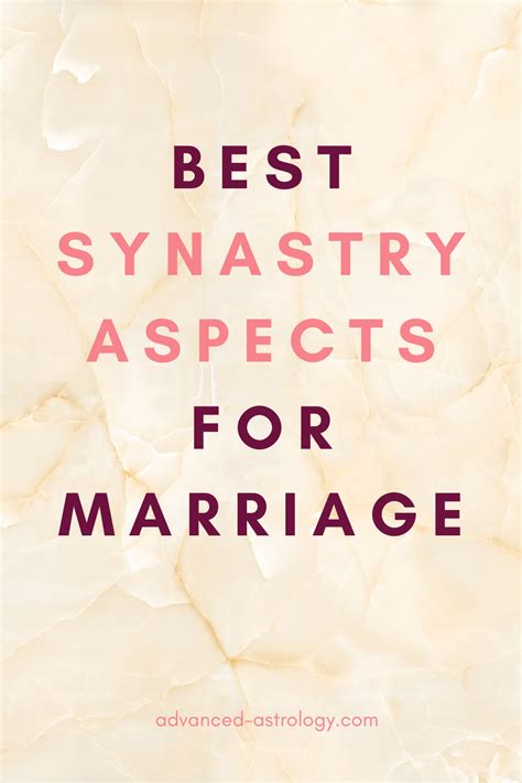 What are synastry aspects of marriage?