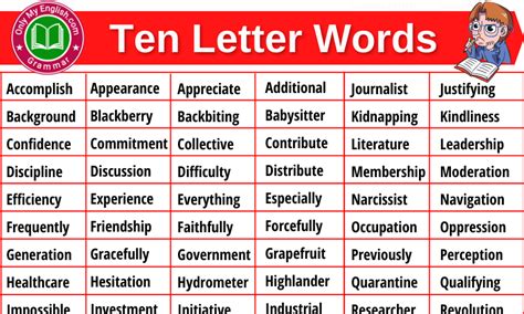 What are ten words for D?