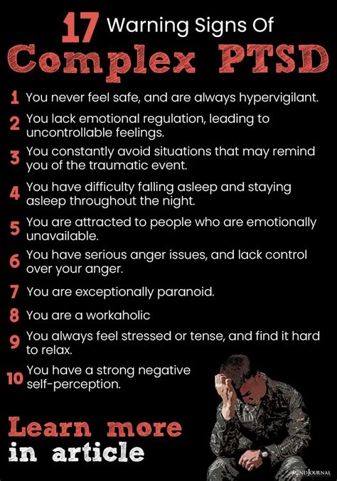 What are the 17 symptoms of complex PTSD?
