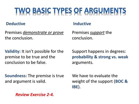 What are the 2 major types of argument forms?