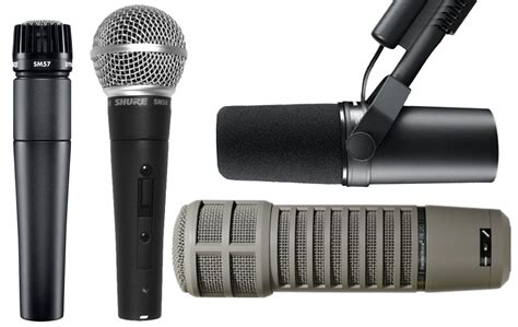 What are the 2 most common microphones?