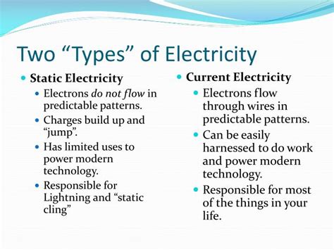 What are the 2 types of electricity?