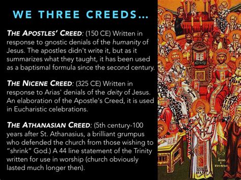 What are the 3 Anglican creeds?