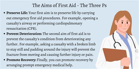 What are the 3 aims of first aid?