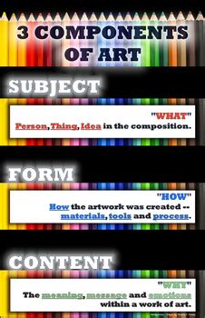 What are the 3 components of art?