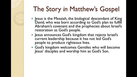 What are the 3 key themes of Matthew?