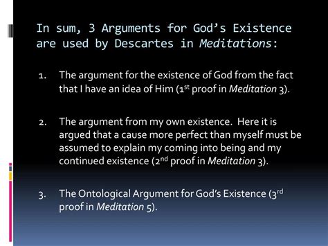 What are the 3 main arguments for the existence of God?