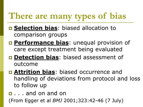 What are the 3 main types of bias?