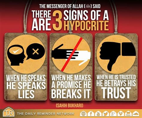 What are the 3 signs of hypocrisy?