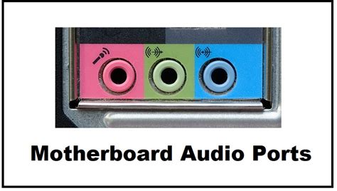 What are the 3 types of audio ports?